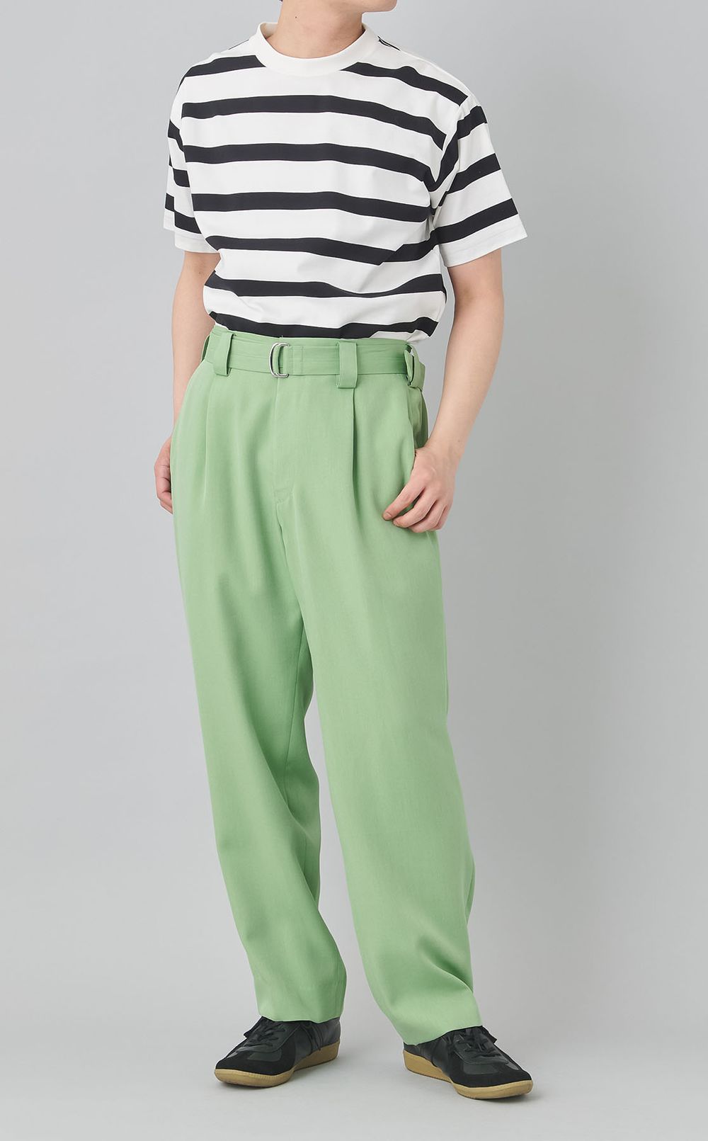 1タックベルトパンツ