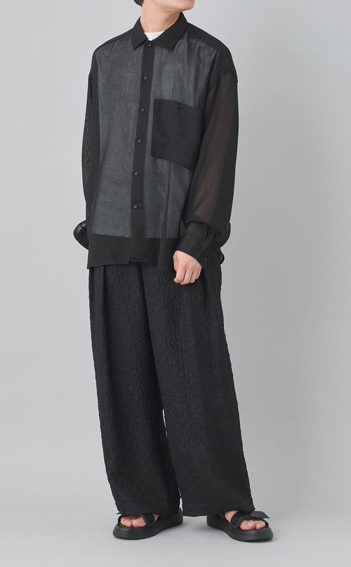 メッシュロングスリーブシャツ