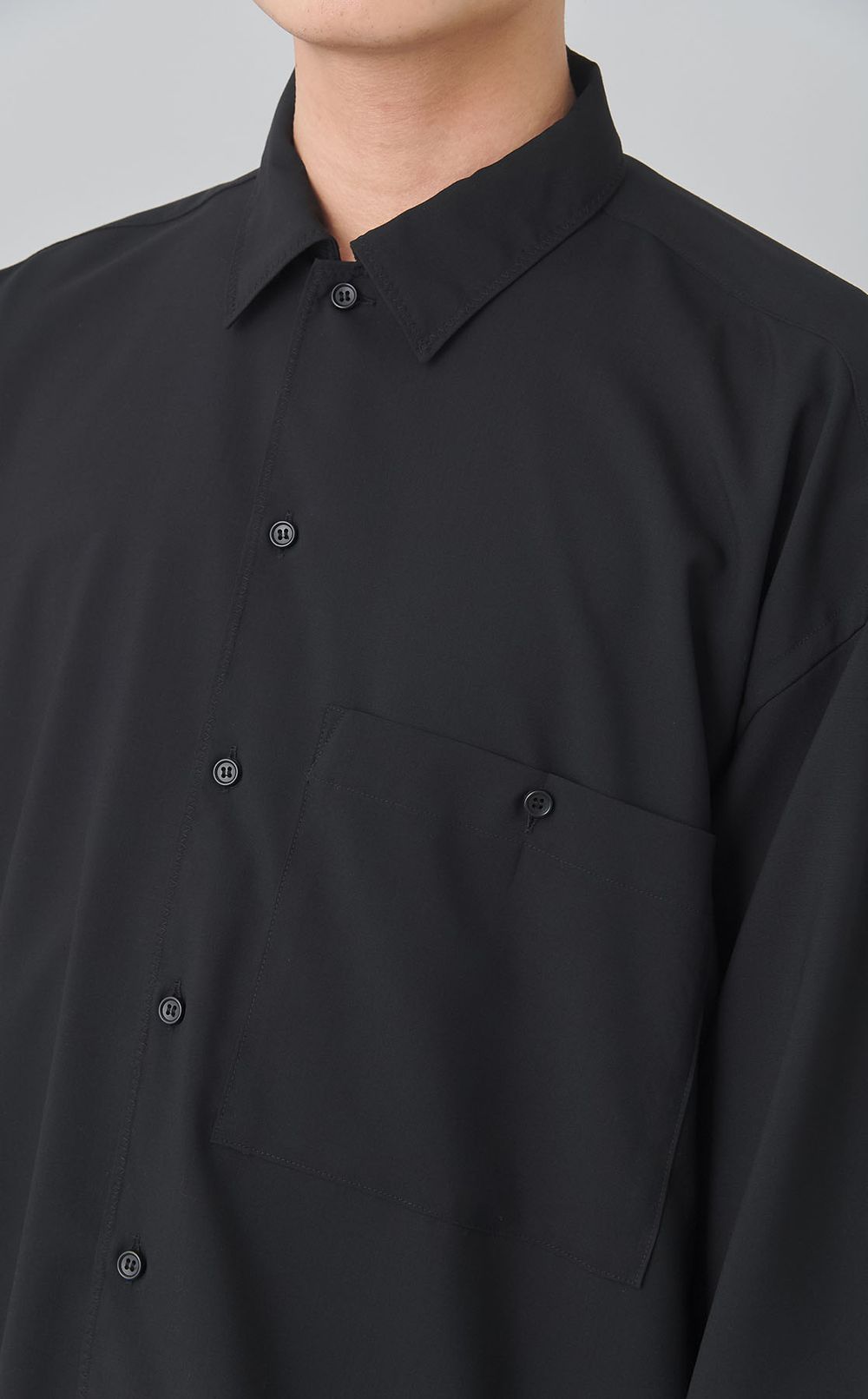 ステッチサマーウールシャツ