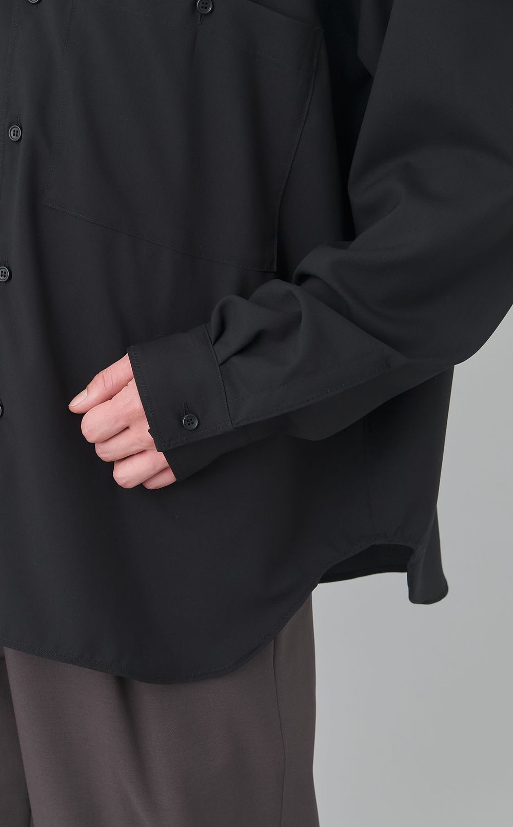 ステッチサマーウールシャツ