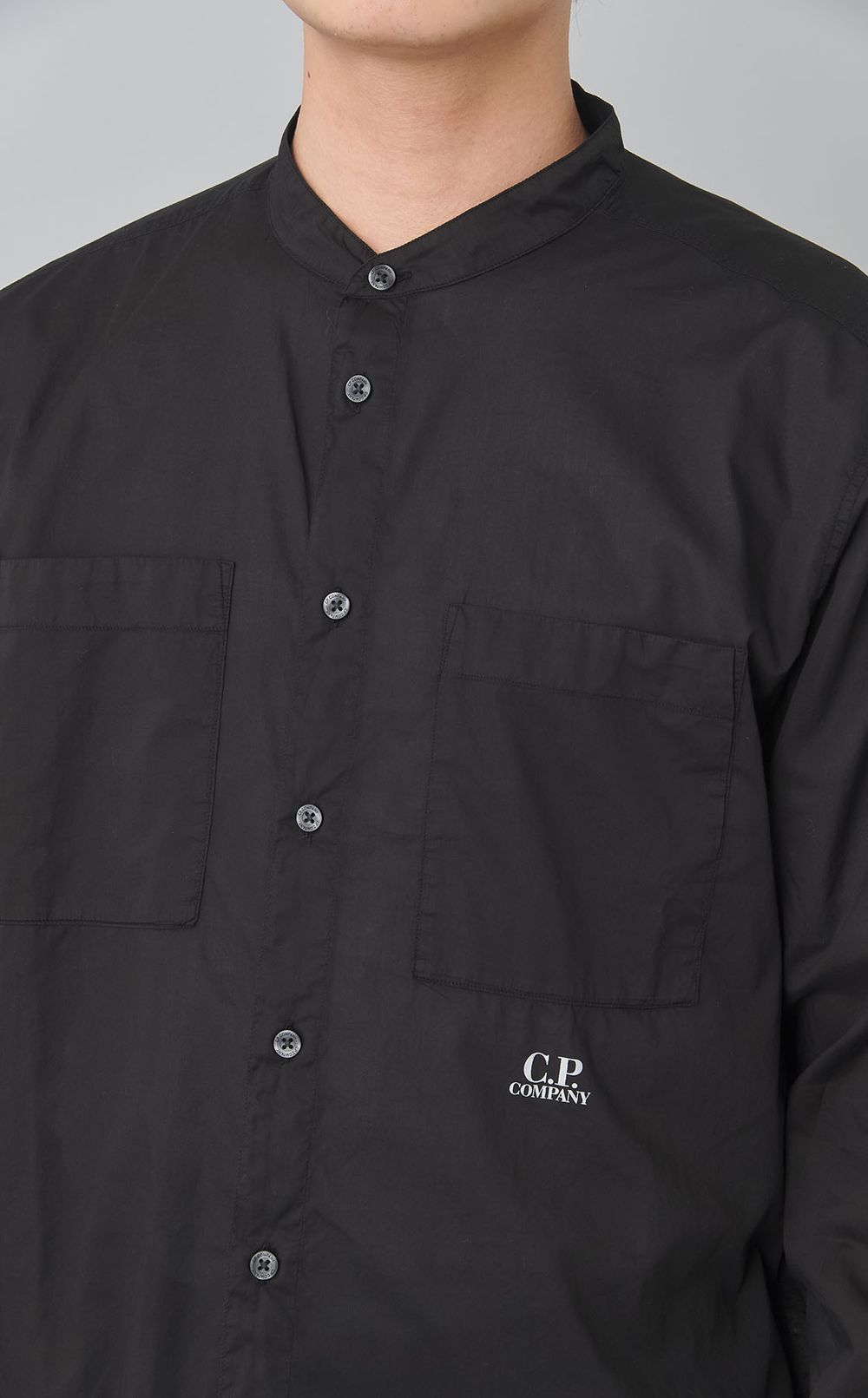 バンドカラーライトシャツ