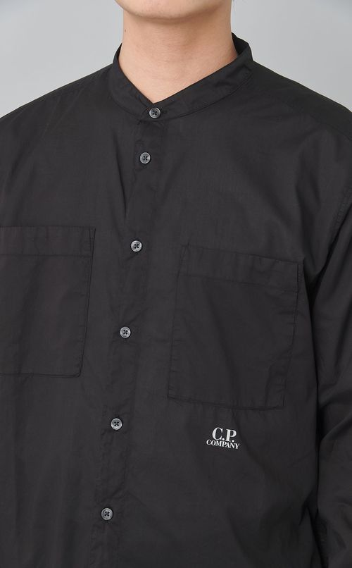 バンドカラーライトシャツ