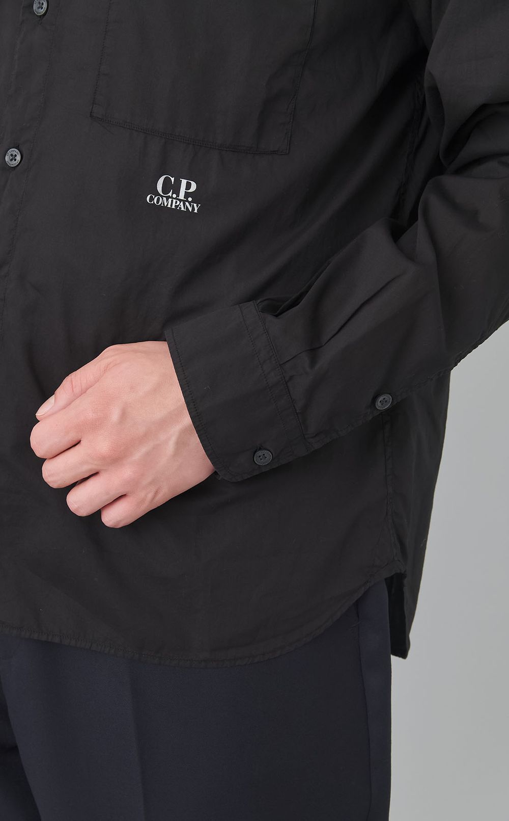 バンドカラーライトシャツ