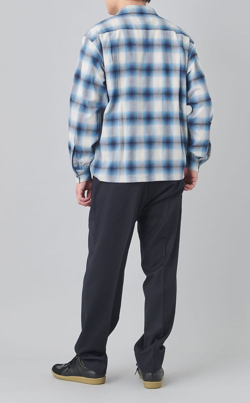 オンブレチェックロングスリーブシャツ