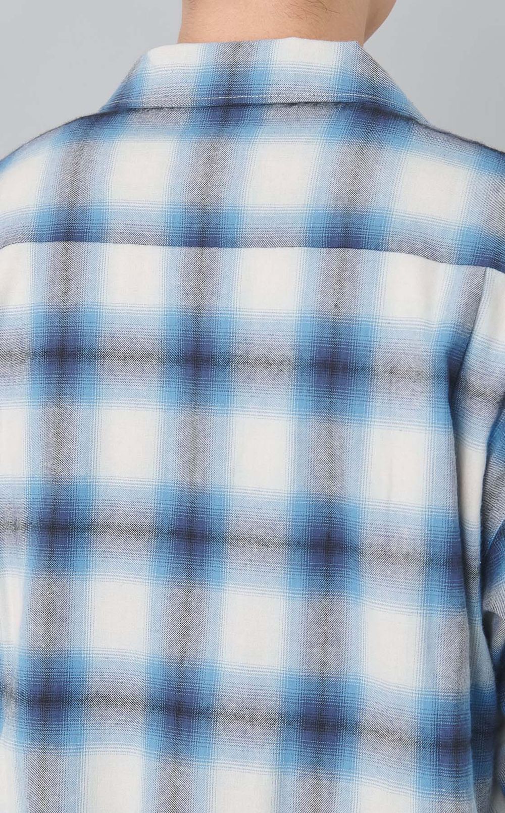 オンブレチェックロングスリーブシャツ