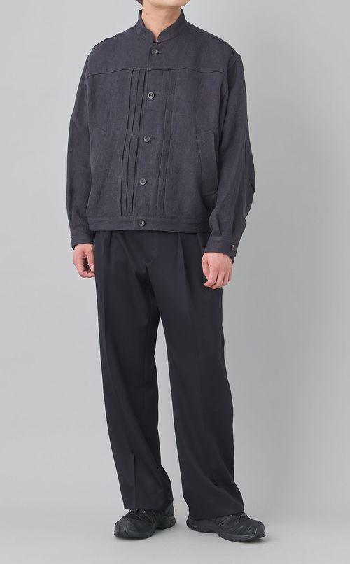 リネンジャカードショートワークブルゾン