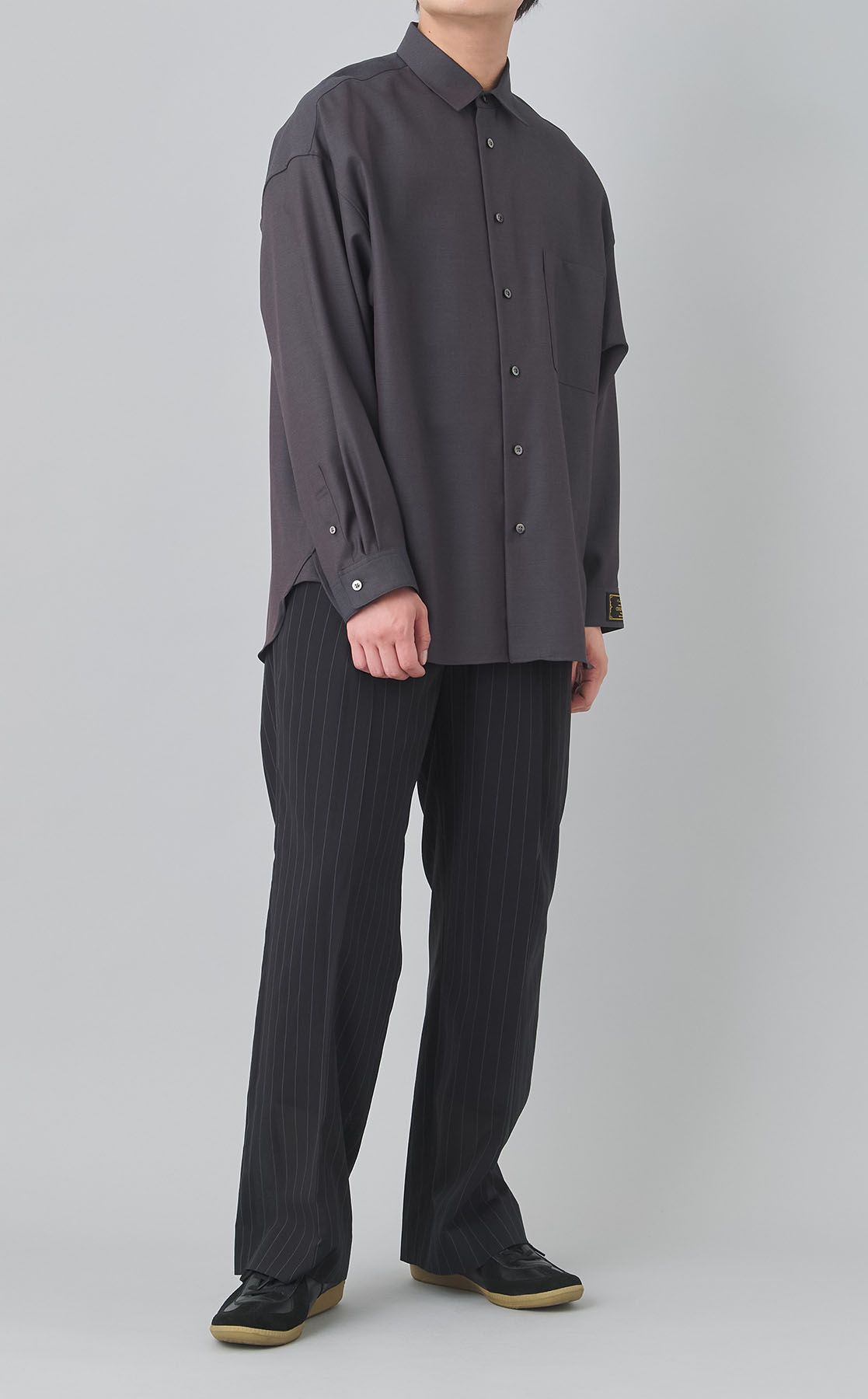 MAISON SPECIAL｜シャンブレーウールシャツ