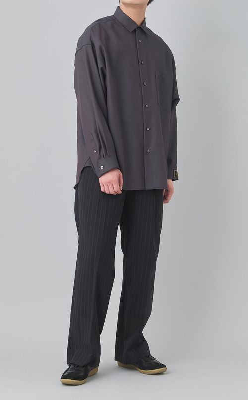 シャンブレーウールシャツ