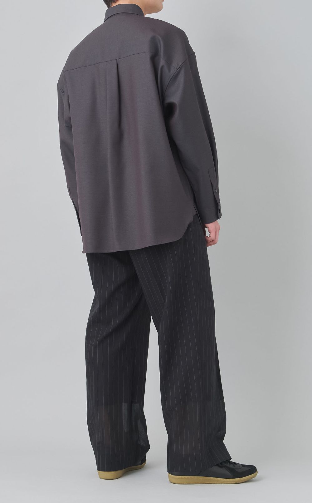 シャンブレーウールシャツ