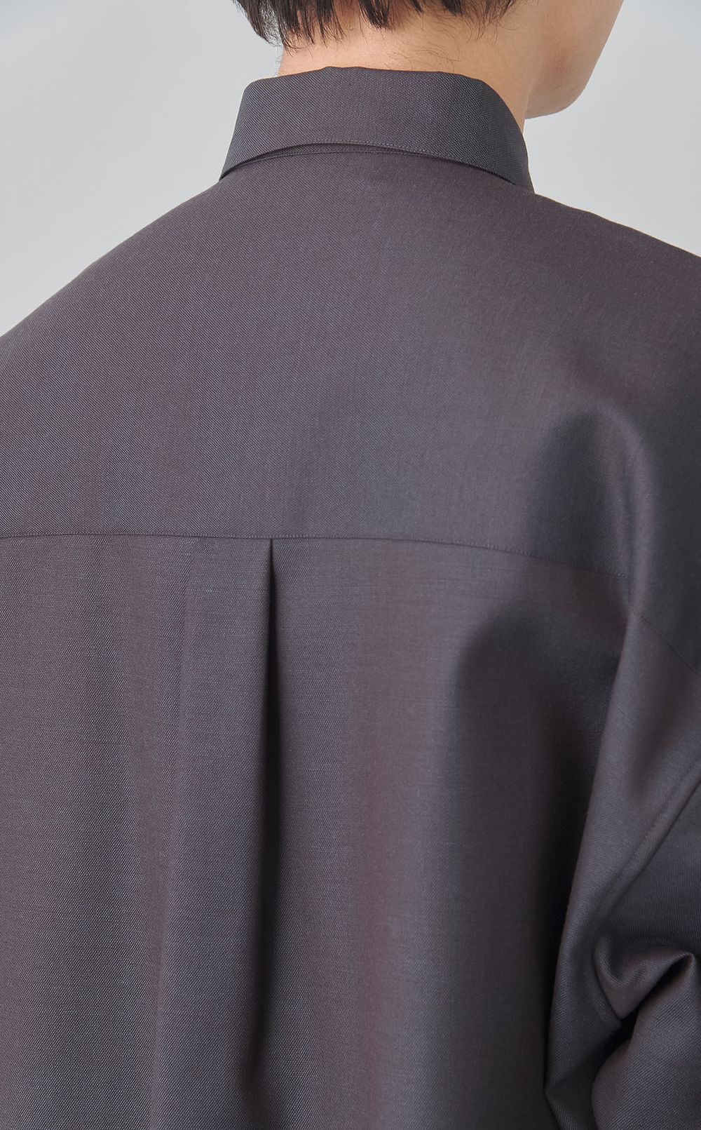 シャンブレーウールシャツ