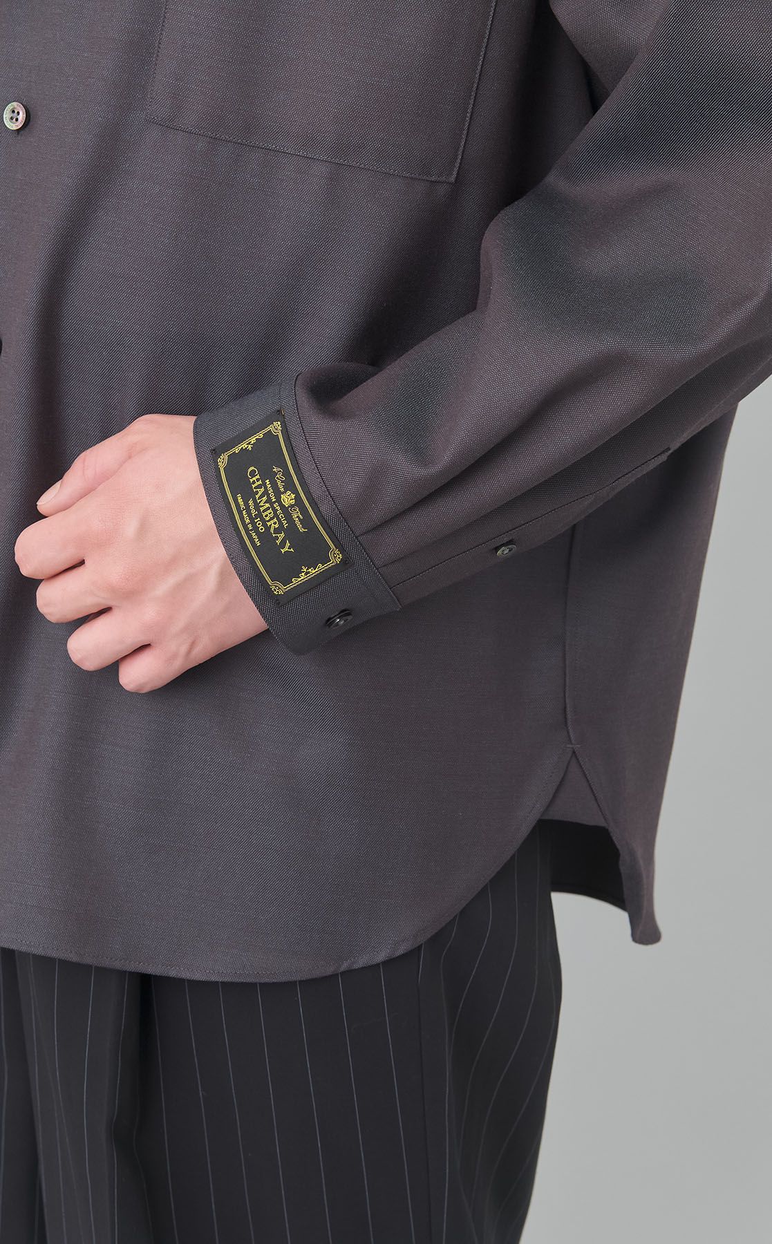 MAISON SPECIAL｜シャンブレーウールシャツ