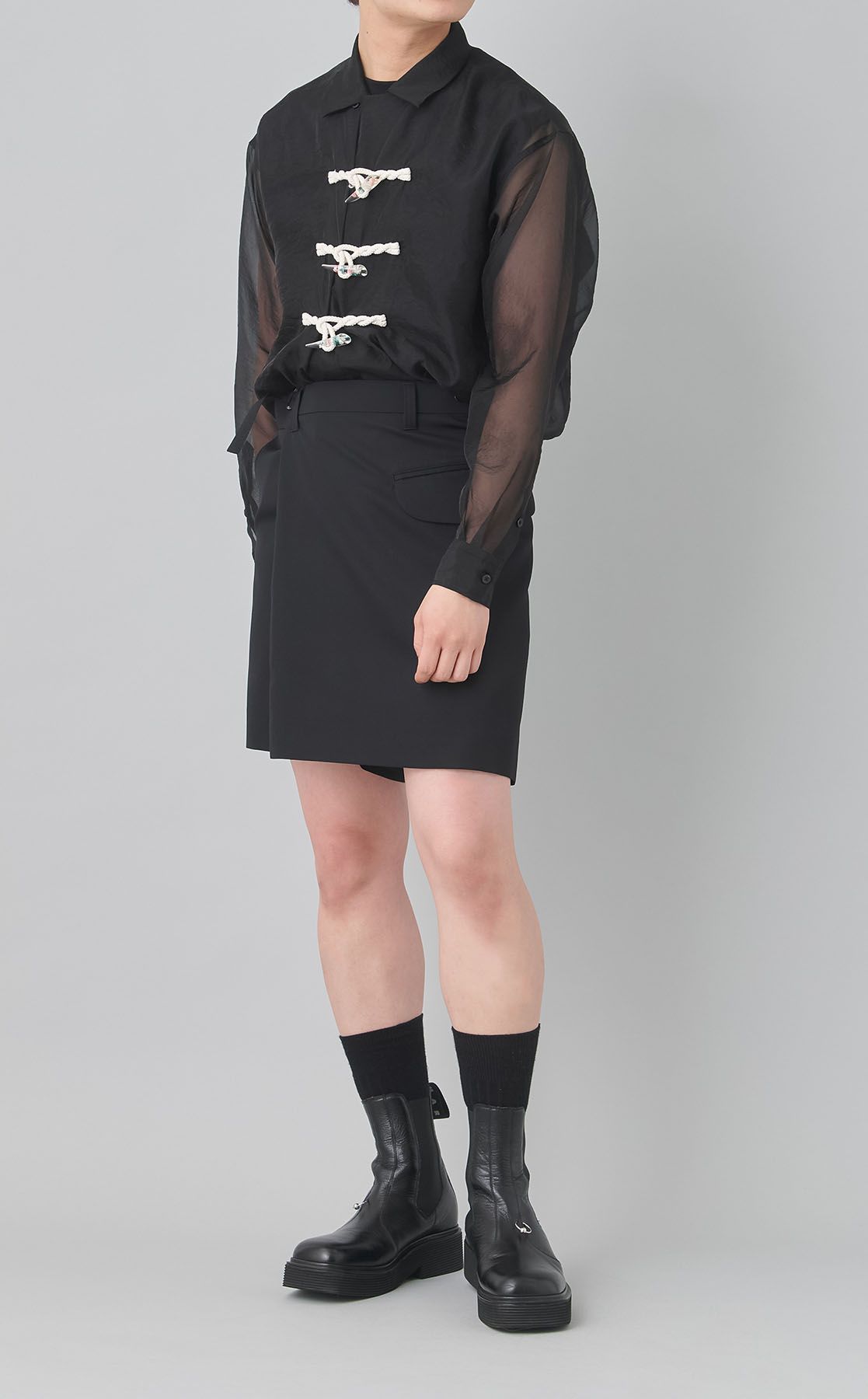 パンツ ANREALAGE HOMME WRAP ASYMMETRY SHORTS WRAP ASYMMETRY SHORTS｜ANREALAGE OFFICIAL ONLINE SHOP