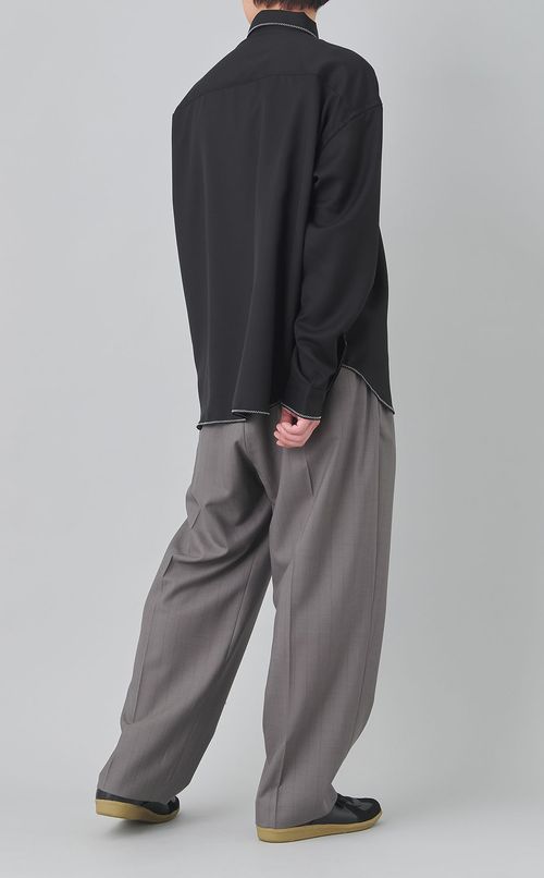 ステッチサマーウールシャツ