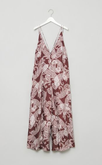 ペイズリープリントオールインワン