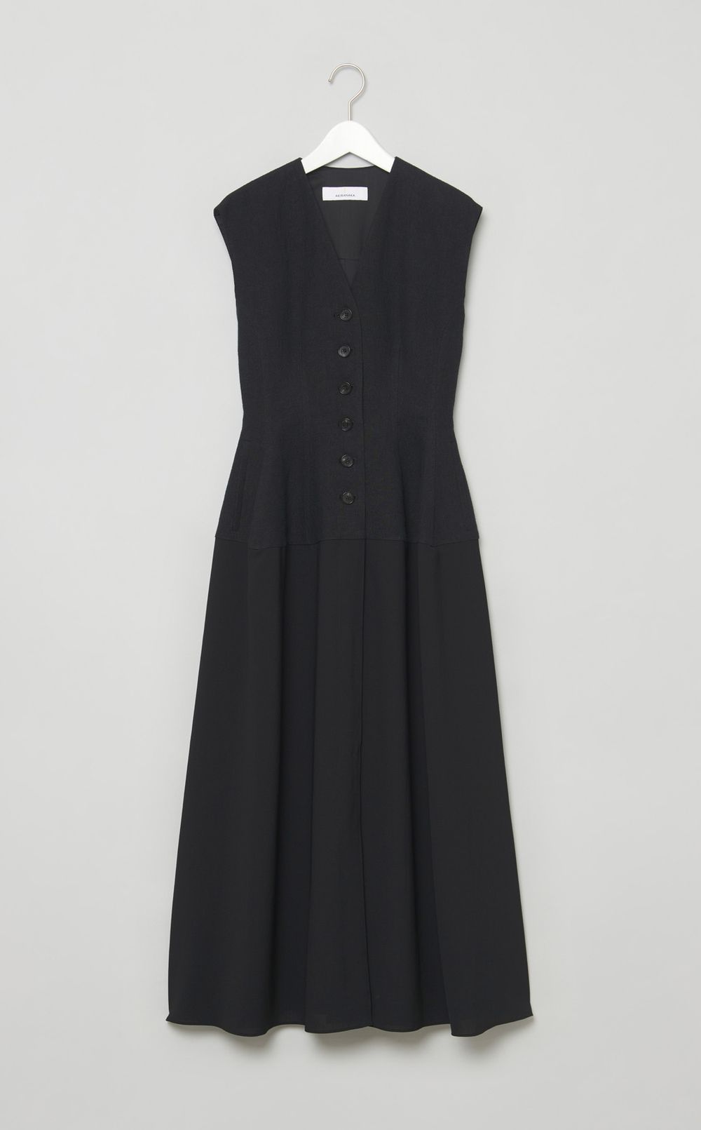 ノースリーブシェイプウエストワンピース