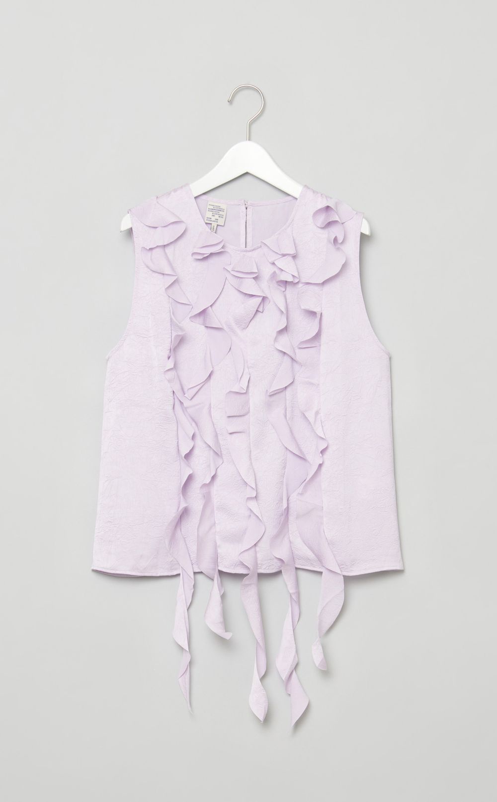 クリンクルサテンノースリーブブラウス