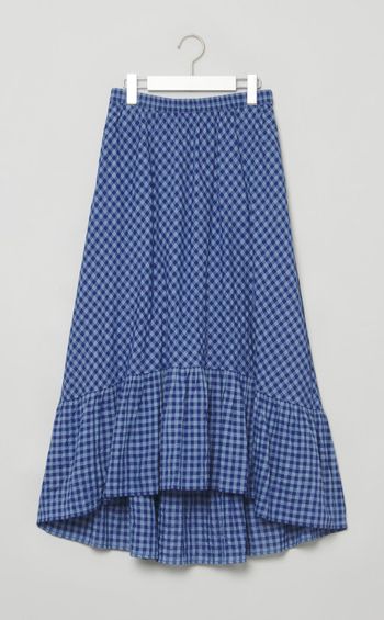 ギンガムチェックフリルスカート