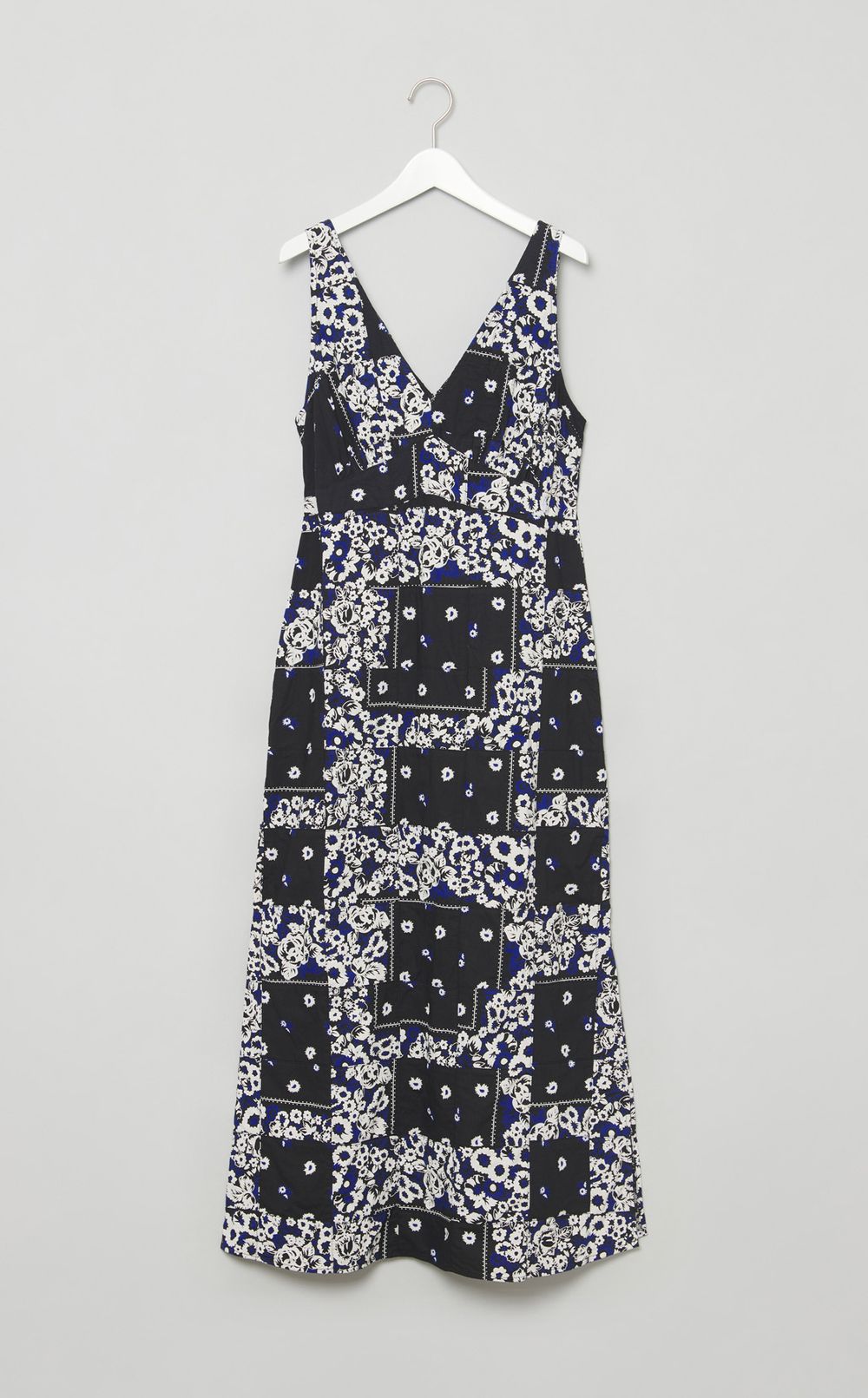 スクエアパッチワークスリップドレス