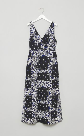 スクエアパッチワークスリップドレス