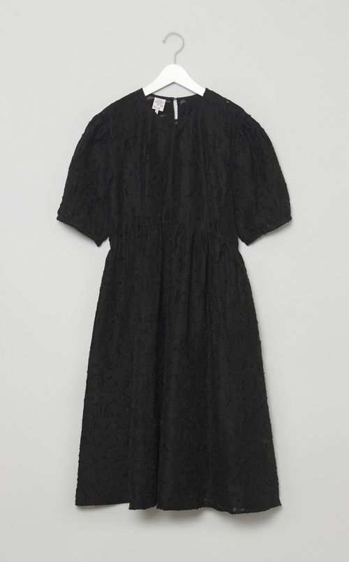 フラワージャガードギャザーワンピース