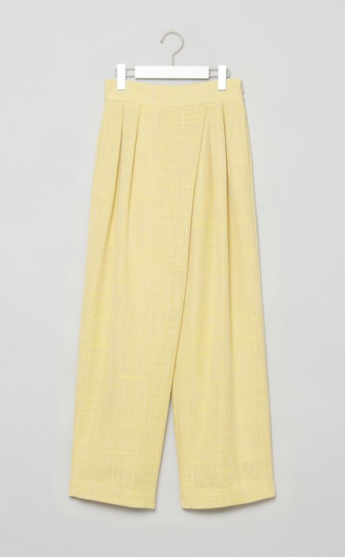 ツイード2タックワイドパンツ