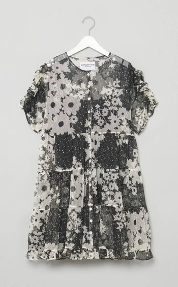 メッシュラッフルワンピース