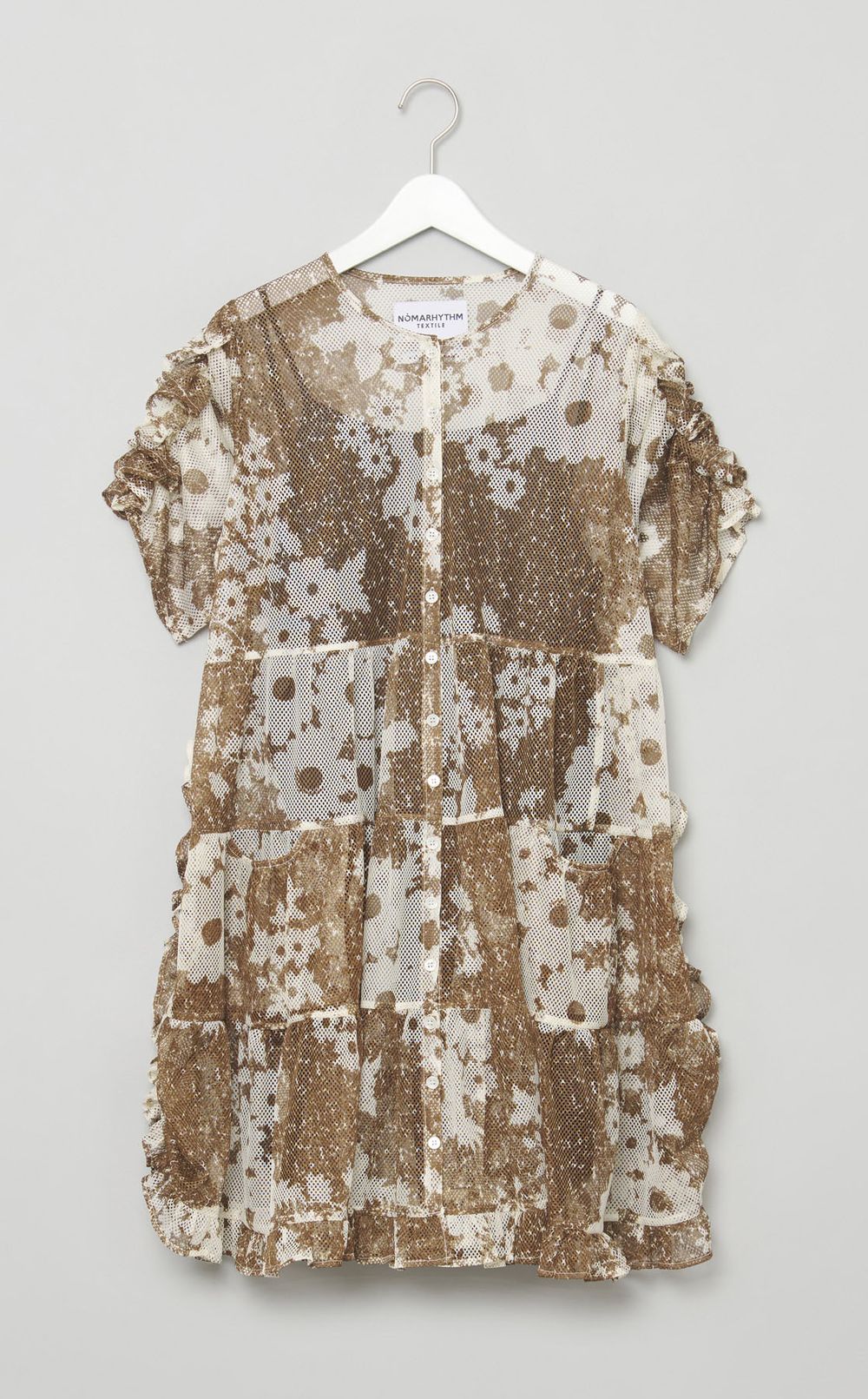 メッシュラッフルワンピース