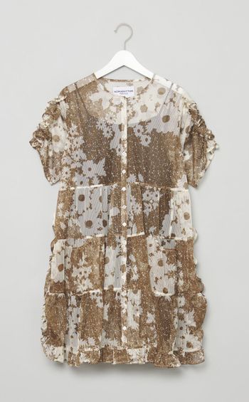 メッシュラッフルワンピース