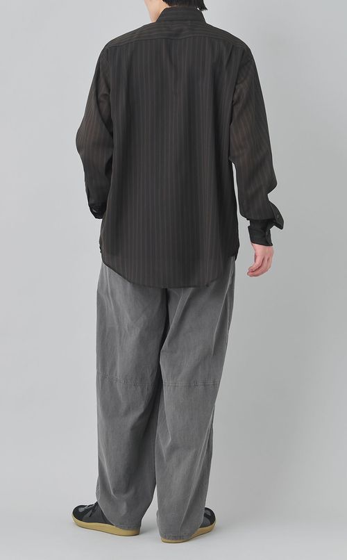 ストライプシアーシャツ