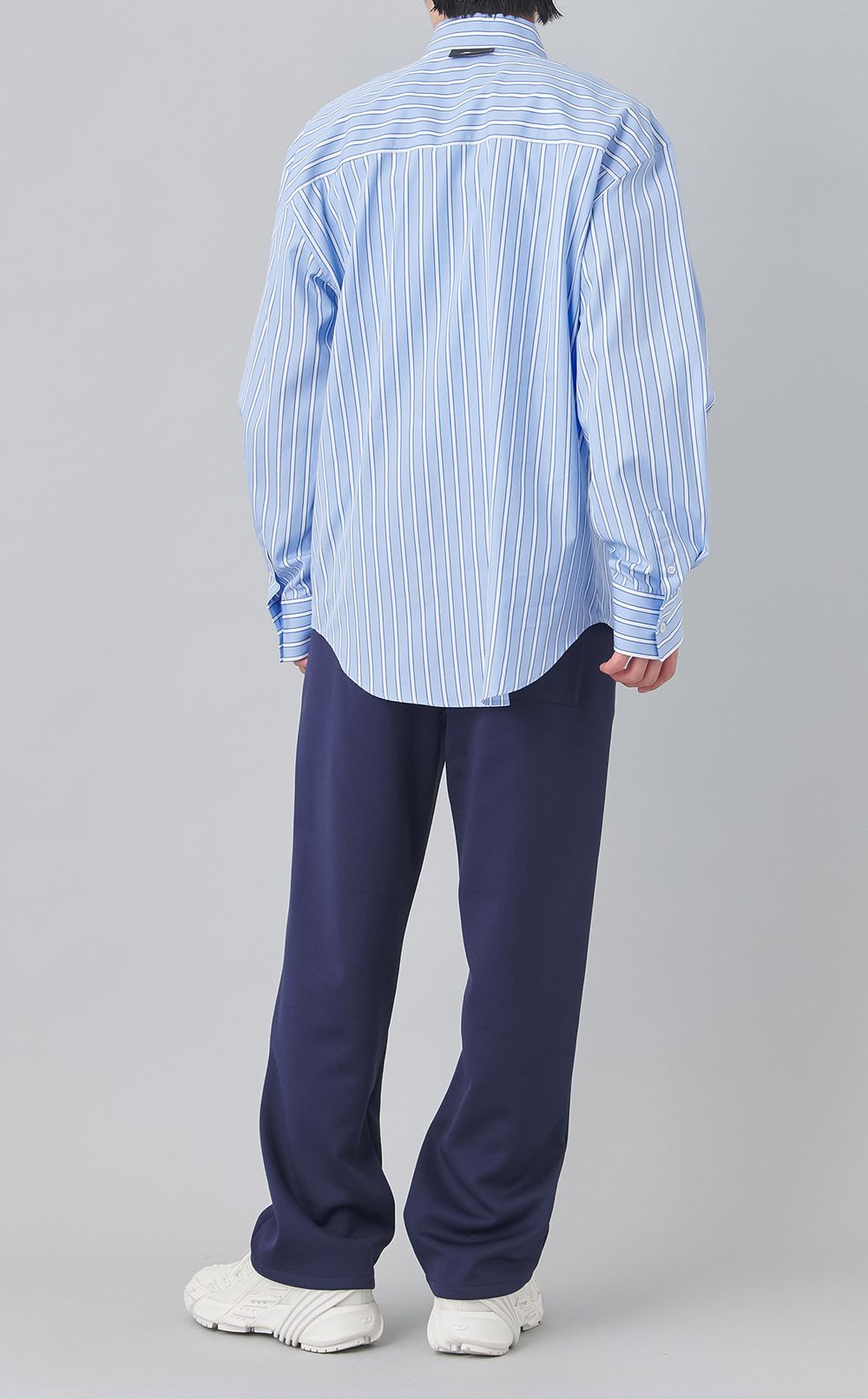 ストライプワンポイントシャツ