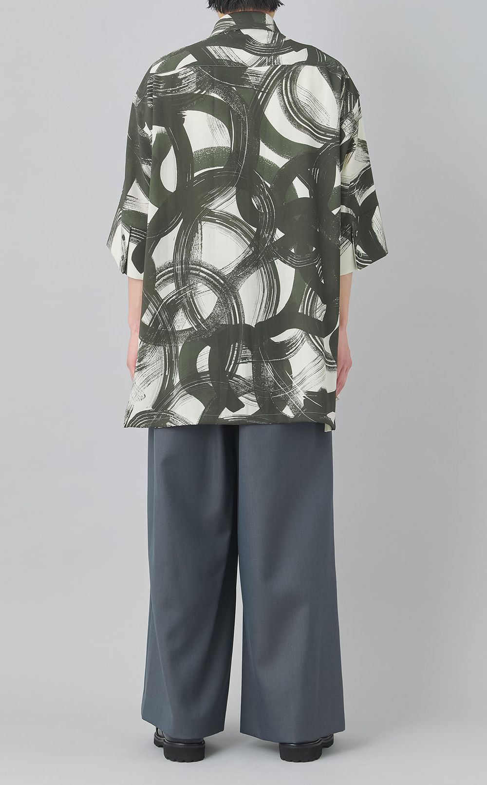 プリントビッグカフスシャツ