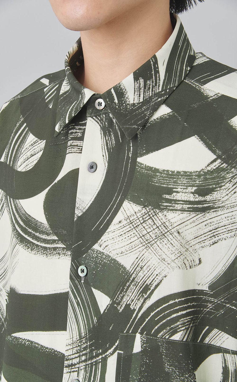 プリントビッグカフスシャツ