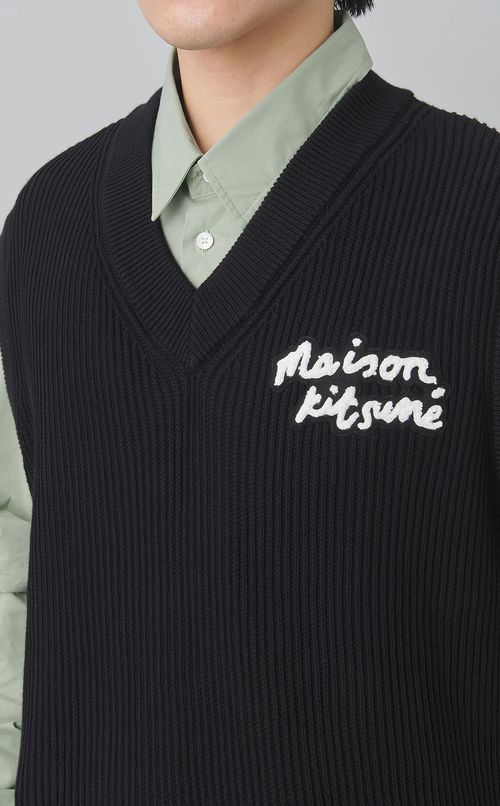 Vネックニットベスト