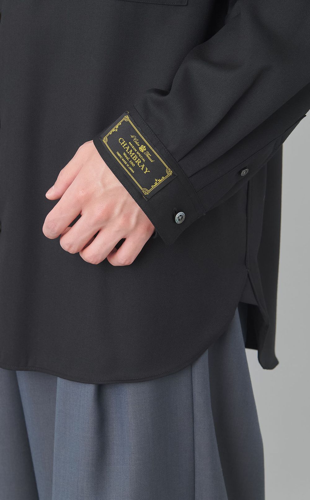 シャンブレーウールシャツ