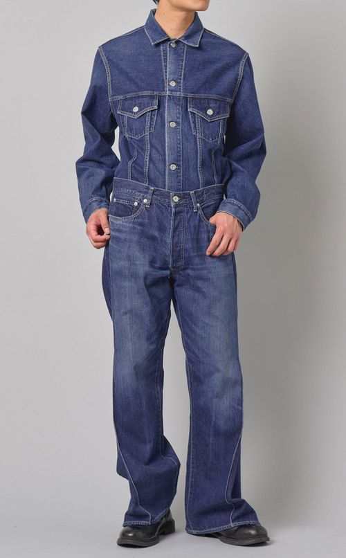 タックインデニムジャケット