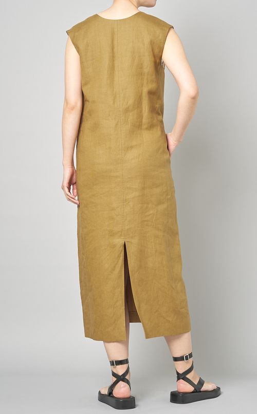 ノースリーブVネックワンピース