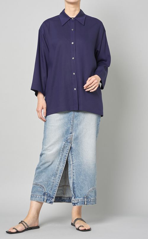 七分袖ワイドシャツ