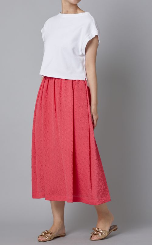 ジャガードギャザーフレアスカート