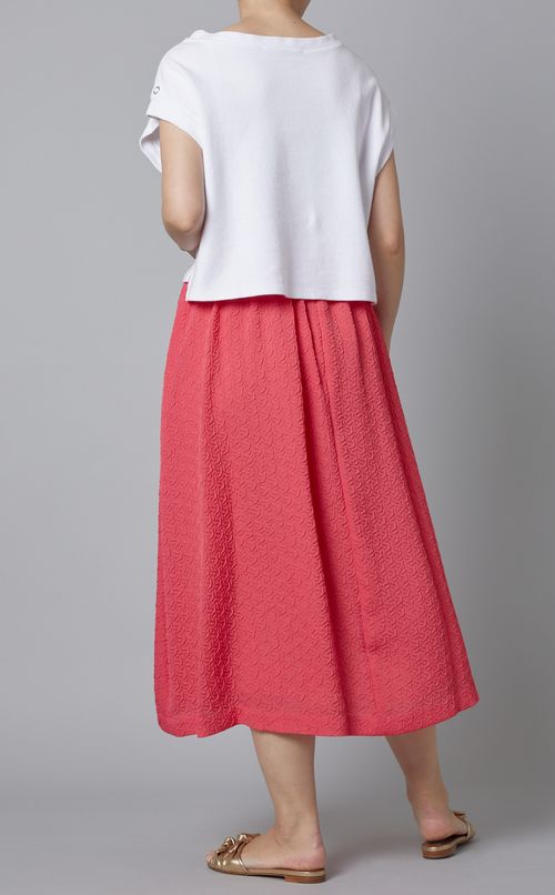 ジャガードギャザーフレアスカート