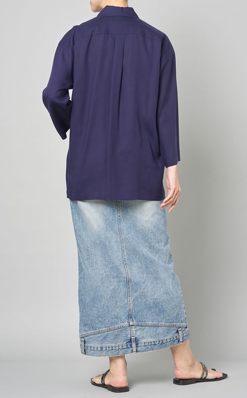 七分袖ワイドシャツ