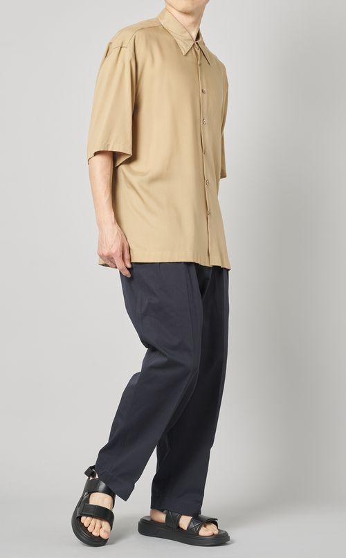 ポプリンレギュラーカラーハーフシャツ