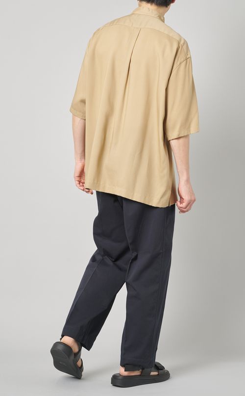 ポプリンレギュラーカラーハーフシャツ