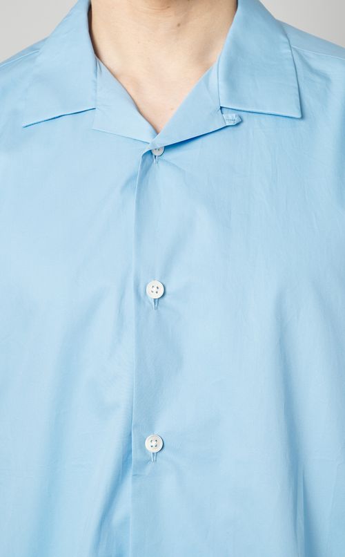 オープンカラーハーフスリーブシャツ