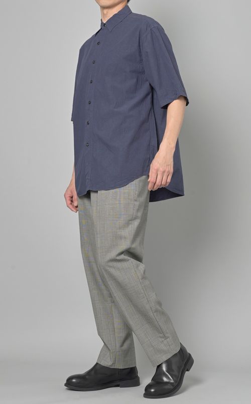 グレンチェックツープリーツパンツ