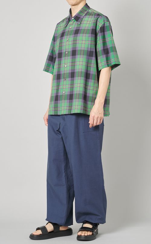 マドラスチェックハーフスリーブシャツ