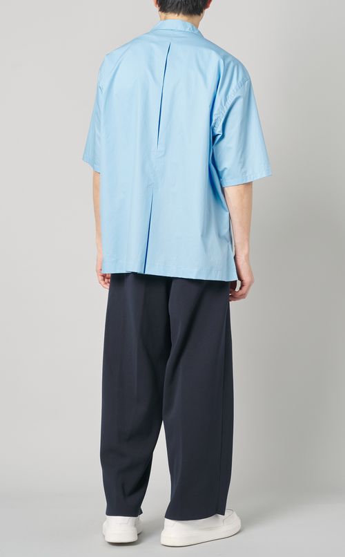 オープンカラーハーフスリーブシャツ