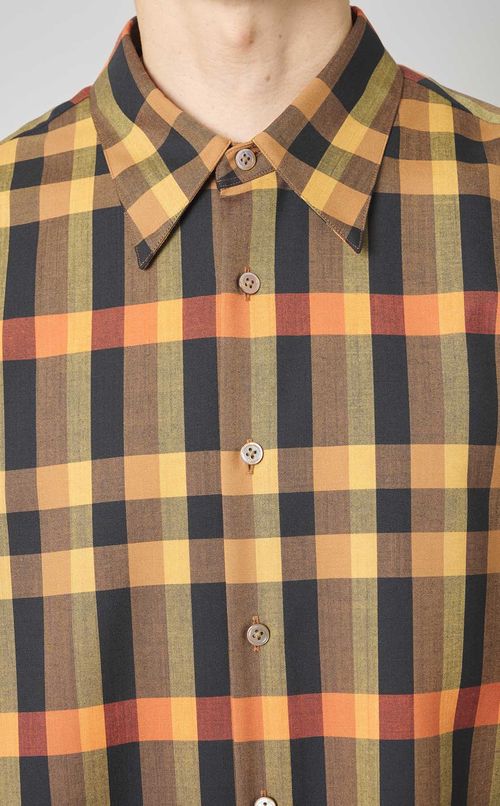 マドラスチェックハーフスリーブシャツ