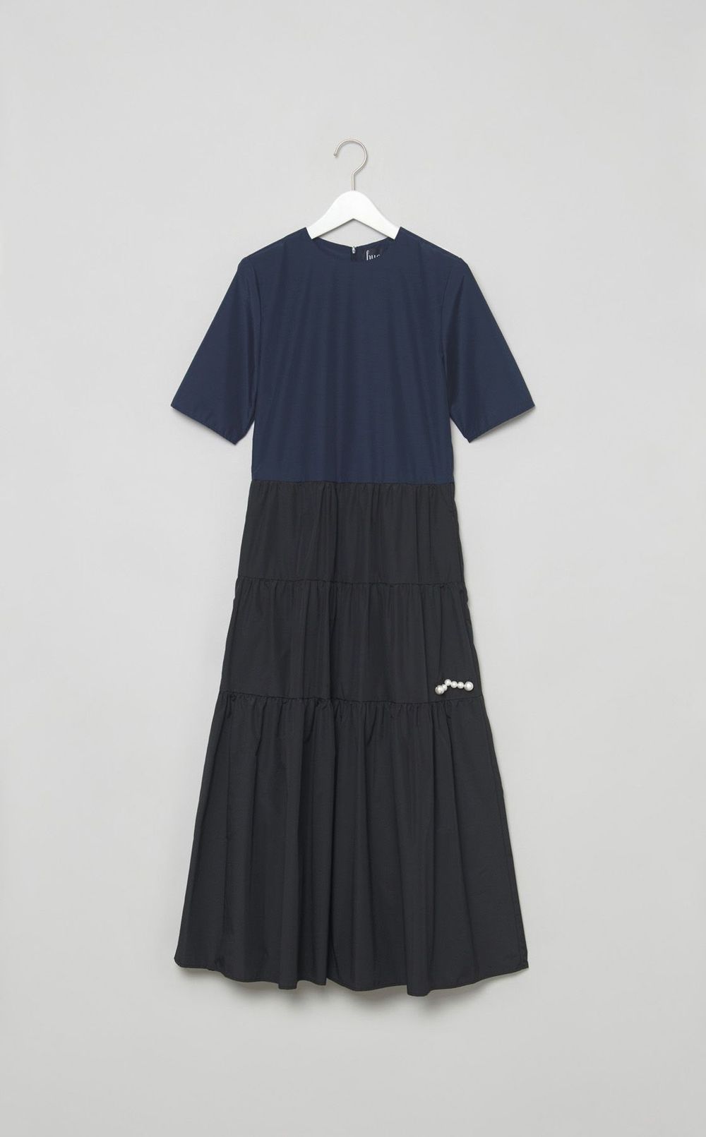 バイカラーティアードワンピース