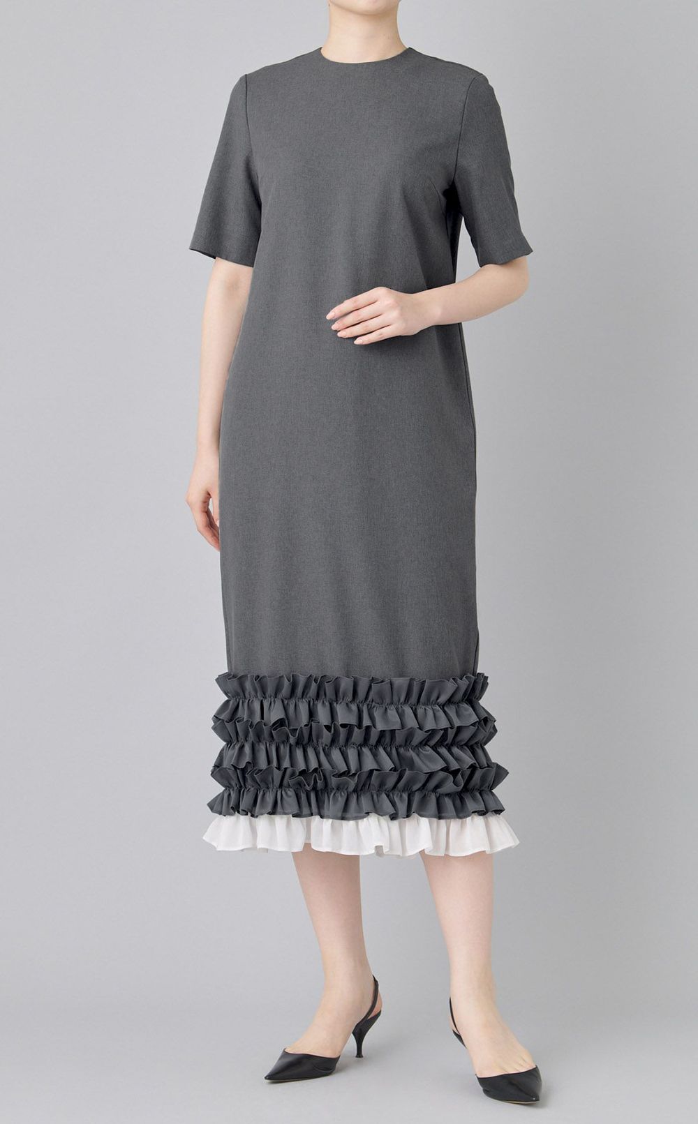 ヘムフリルコクーンワンピース