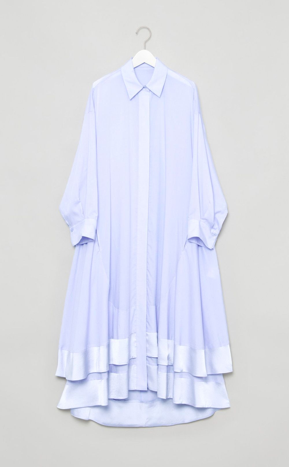 ヘムフレアシャツワンピース